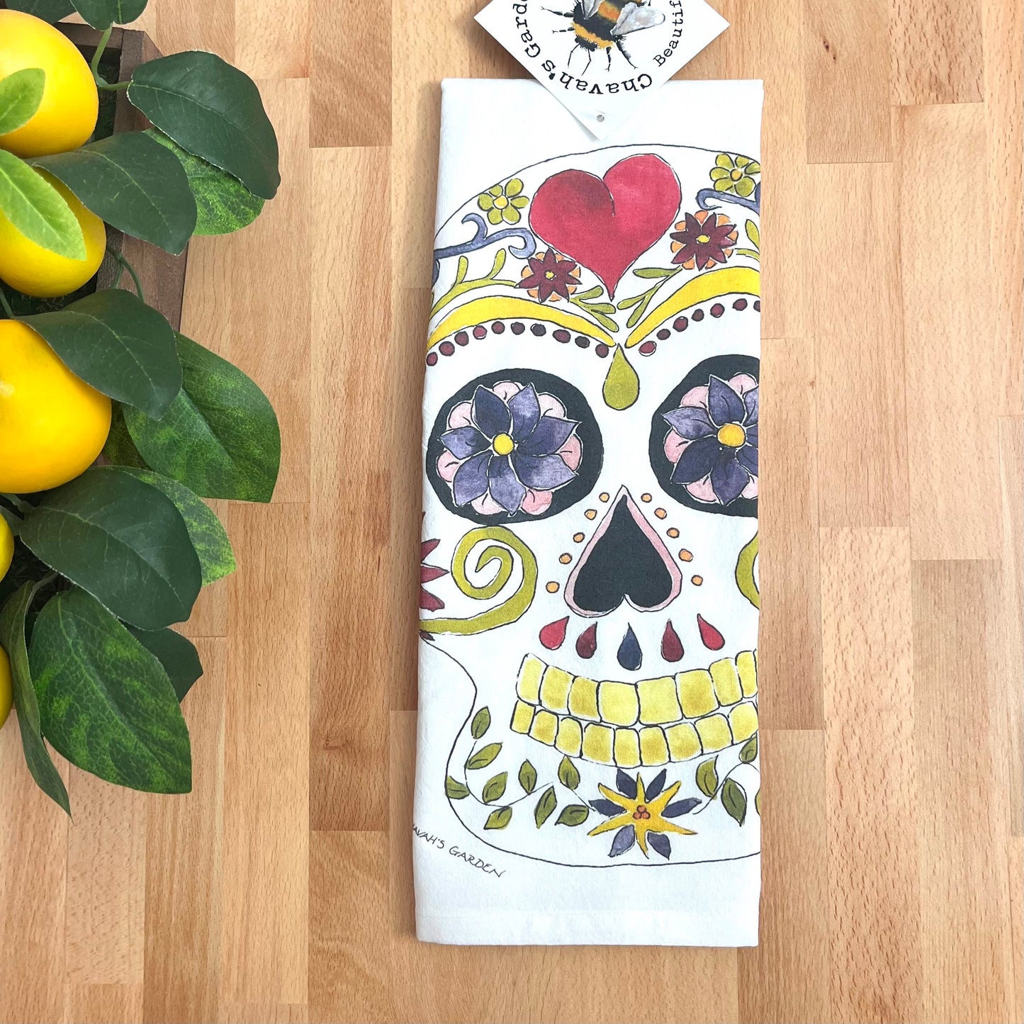 Day of the Dead Flour Sack Tea Towel