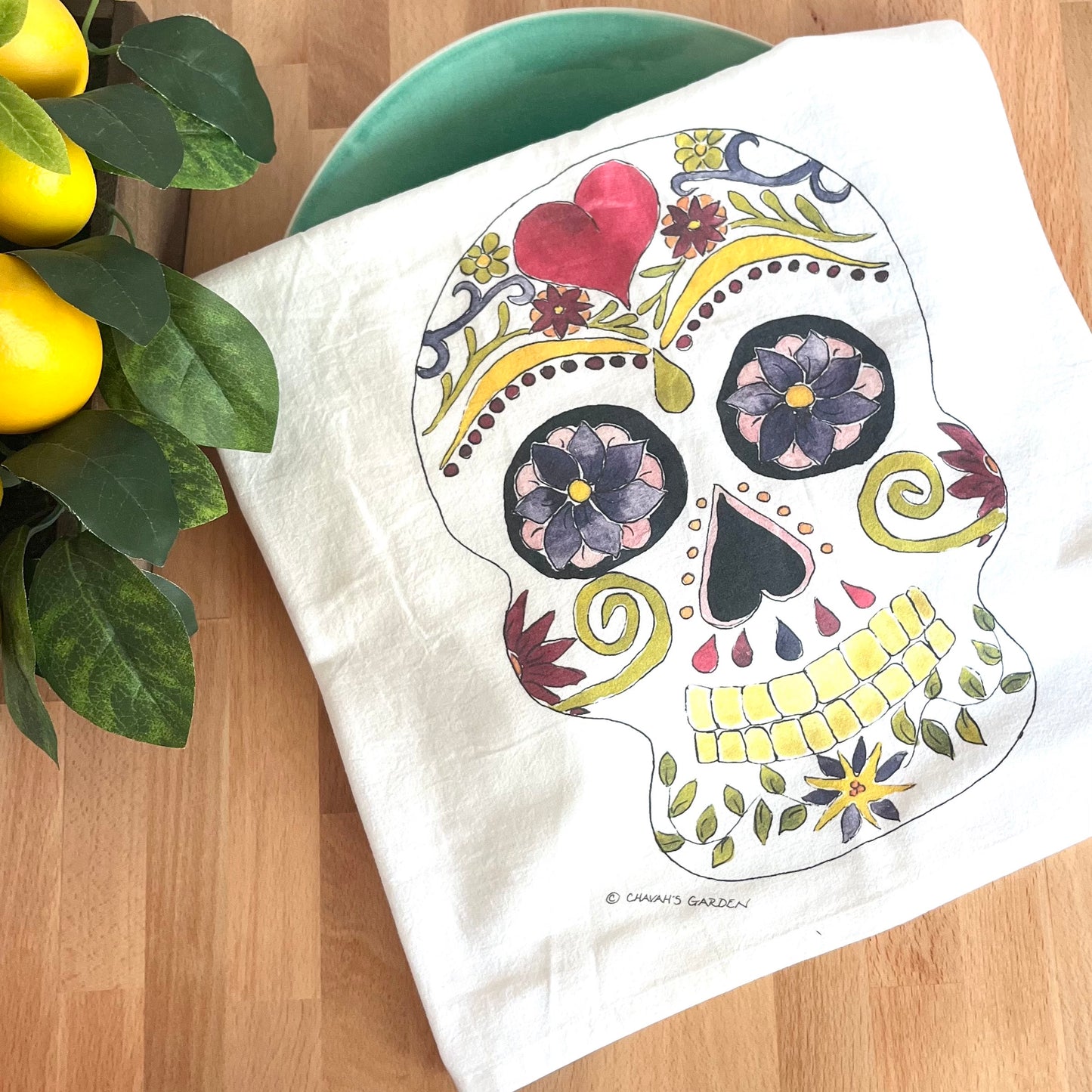 Day of the Dead Flour Sack Tea Towel