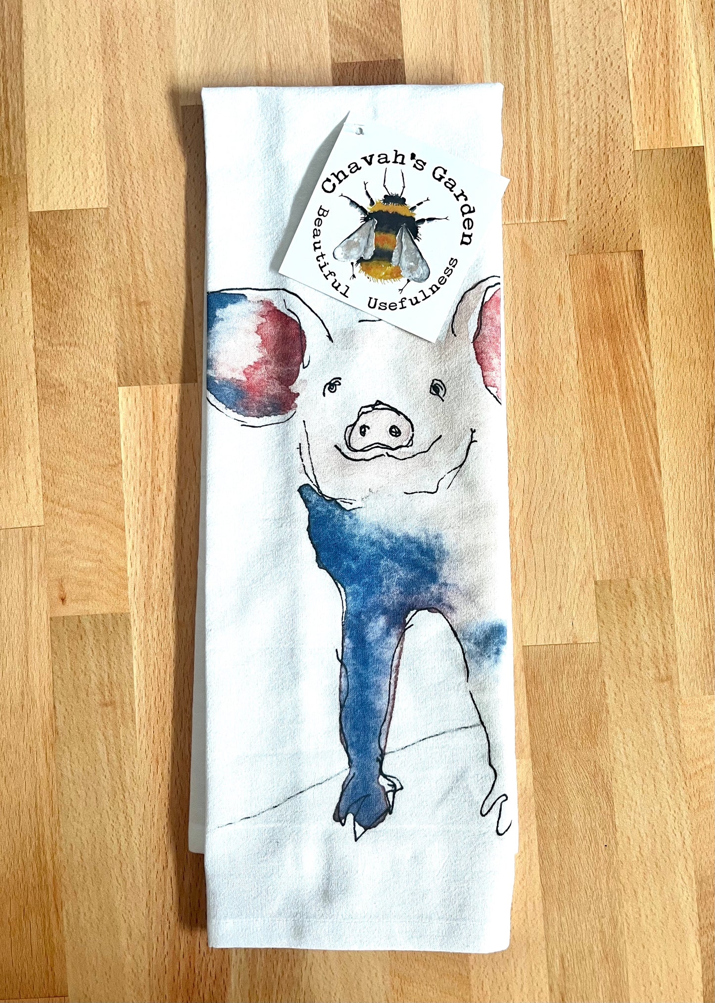 Pig Flour Sack Tea Towel