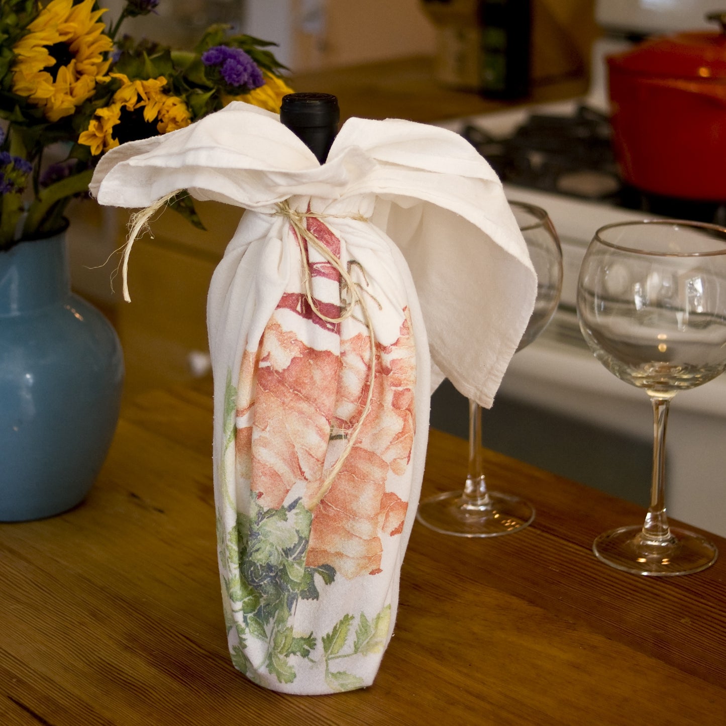 Gnomes Flour Sack Tea Towel