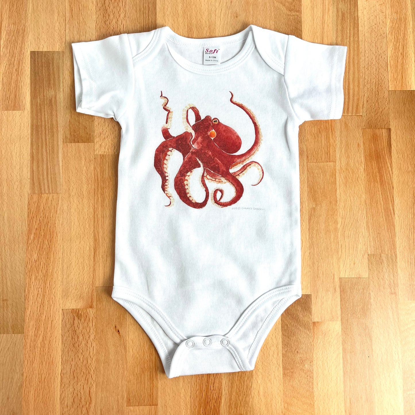 Cotton Onesies, Octopus, Coastal Theme