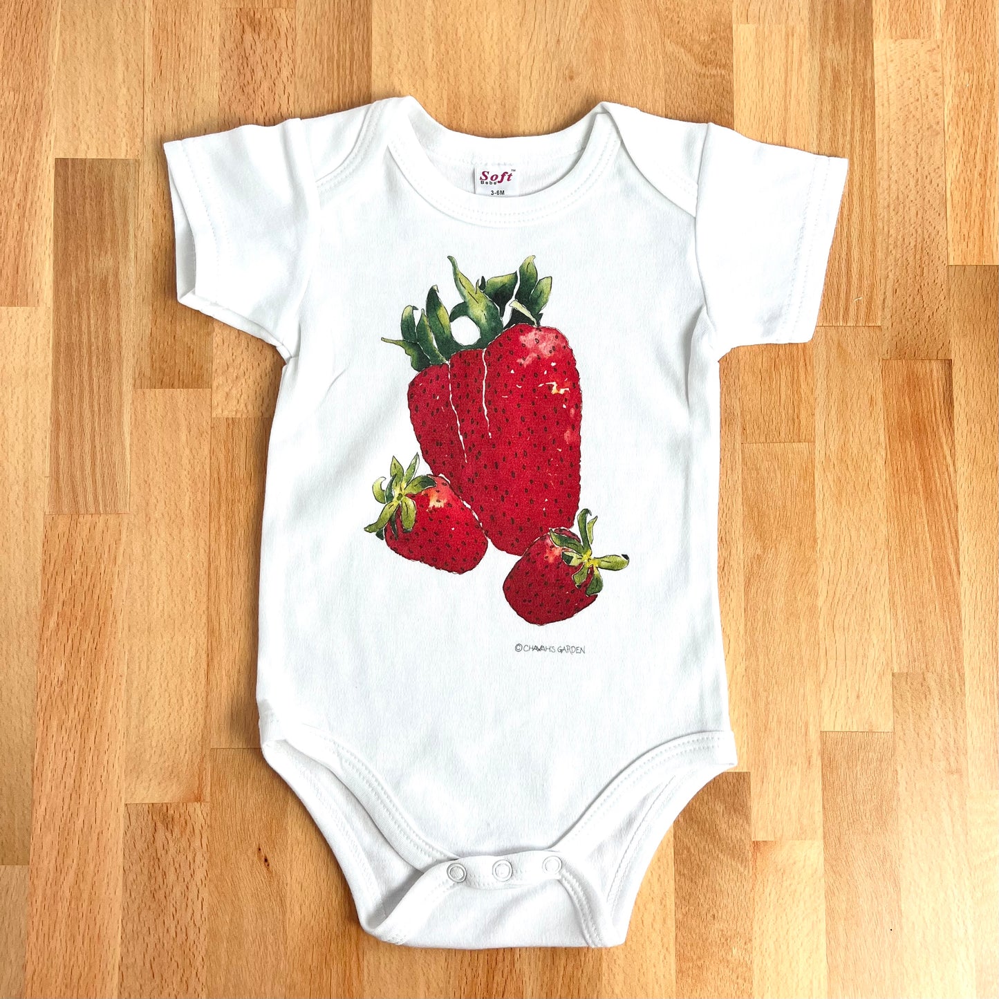 Strawberry Cotton Onesie