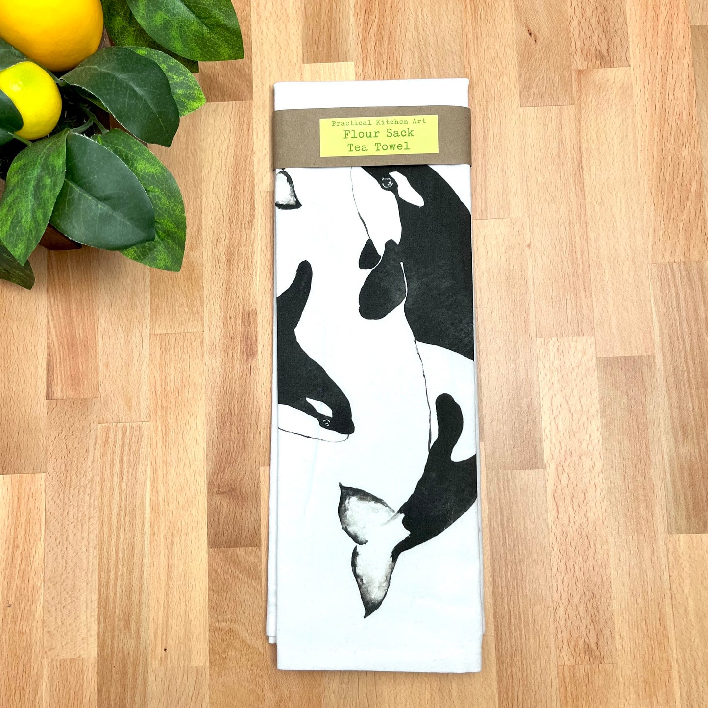 Orca Flour Sack Tea towel