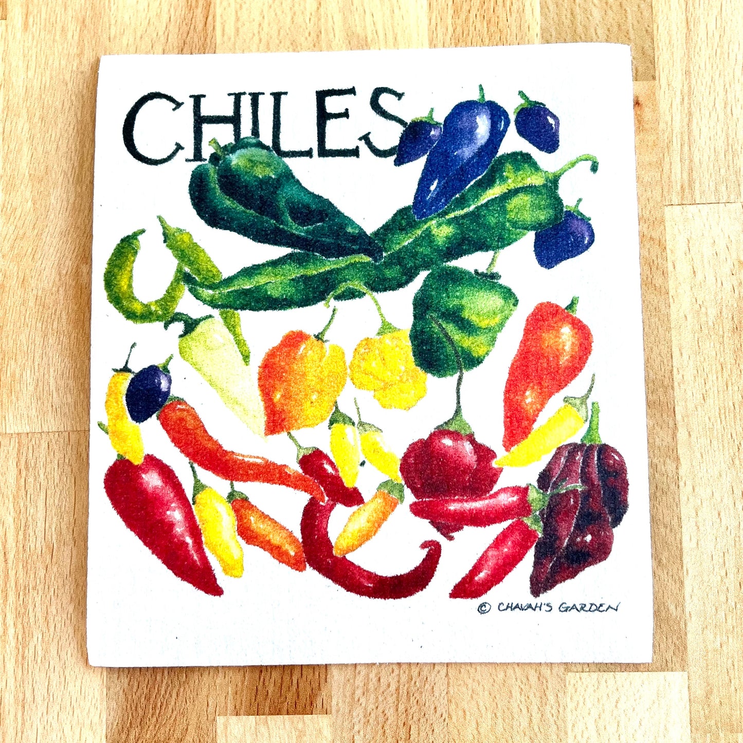 Chiles Swedish Dishcloth