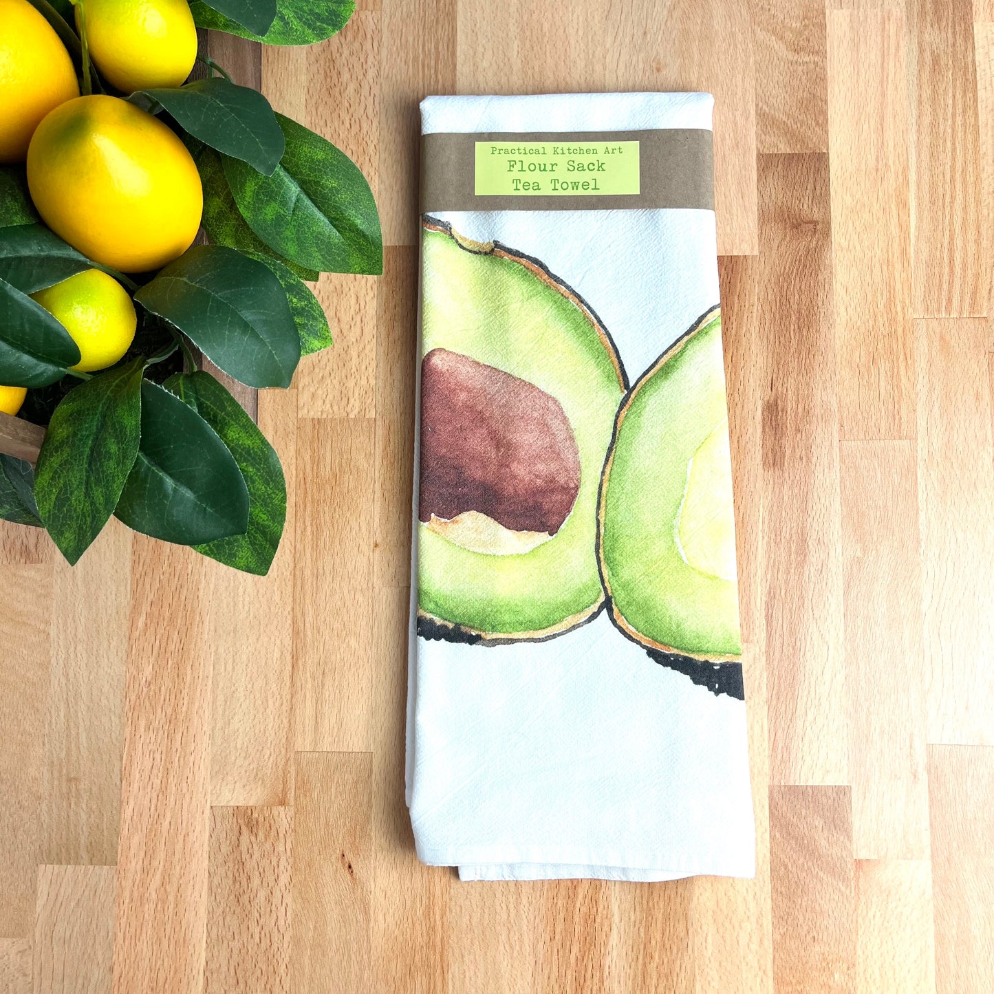 Avocado Flour Sack Tea Towel