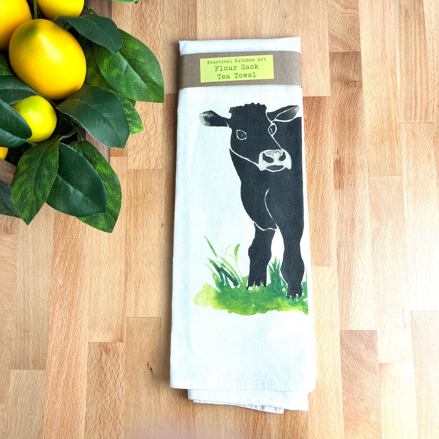 Flour Sack Tea Towels, Cow, Garden Theme