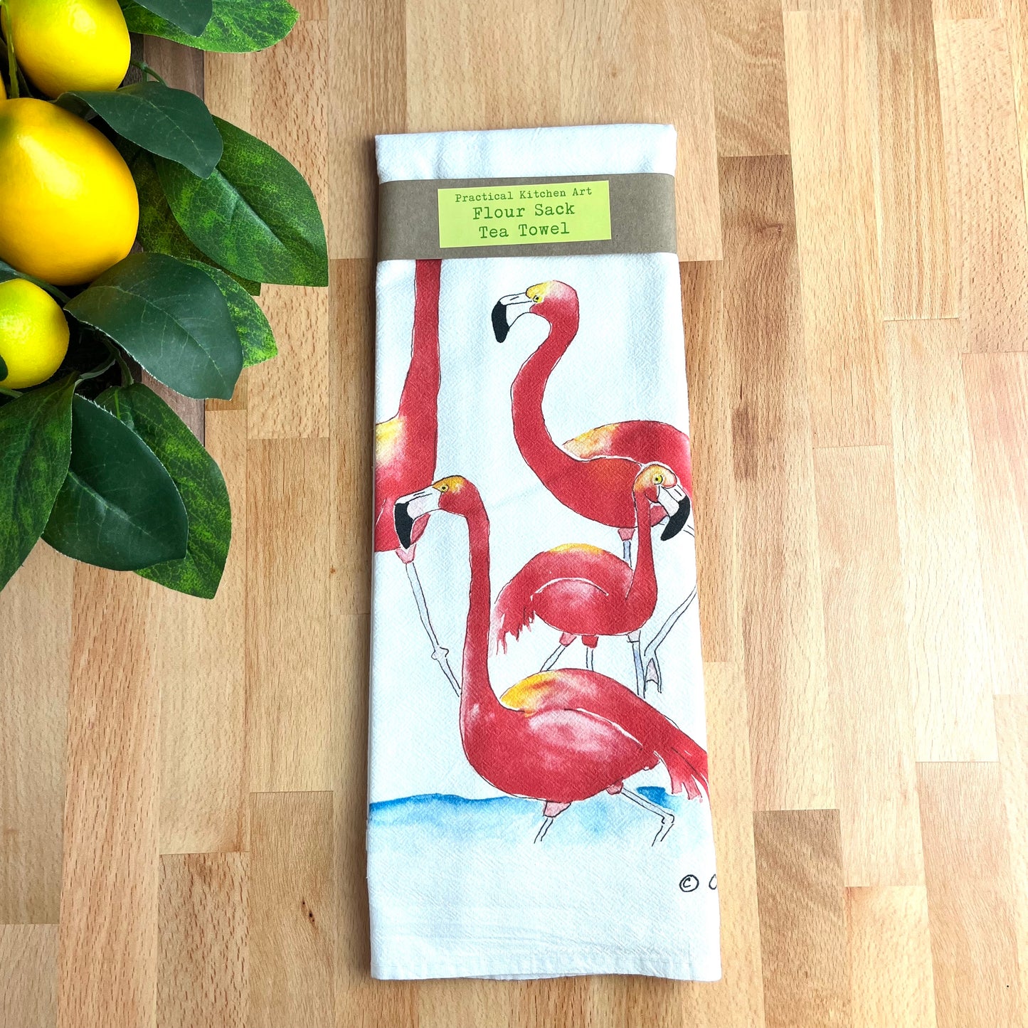Flamingos Flour Sack Tea Towels, Coastal, Tropical
