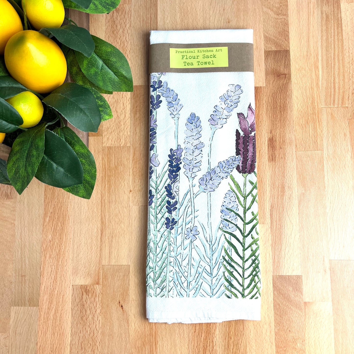 Lavender Flour Sack Tea Towel