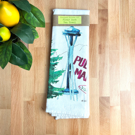 Seattle Flour Sack Tea Towel