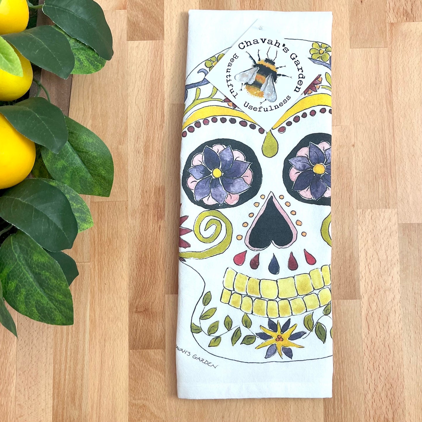 Day of the Dead Flour Sack Tea Towel