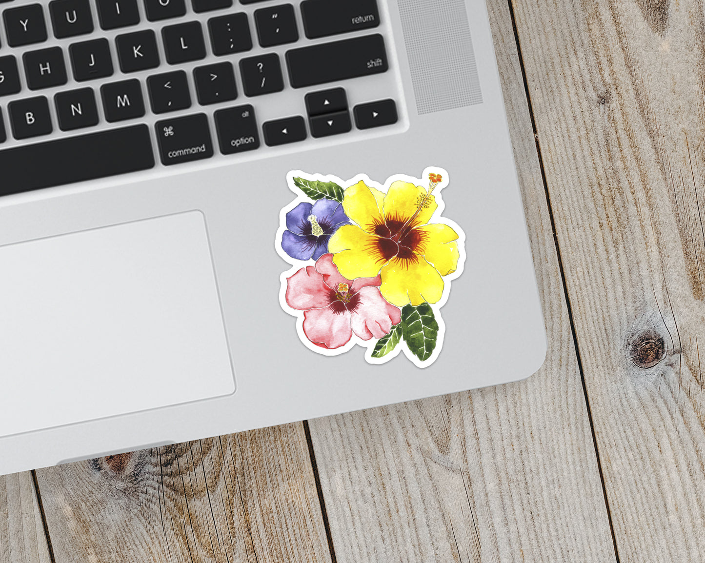 Sticker, Hibiscus, Garden Tropical Theme
