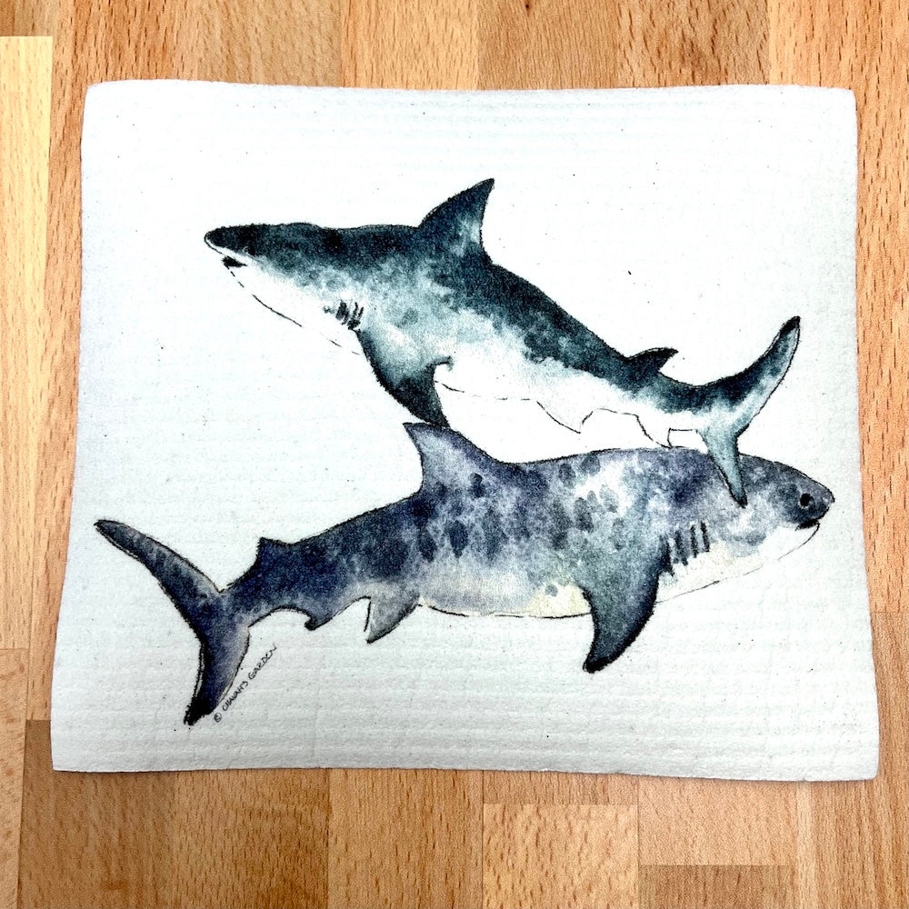 Shark Swedish Dishcloth, Coastal, Tropical, Bull, Tiger