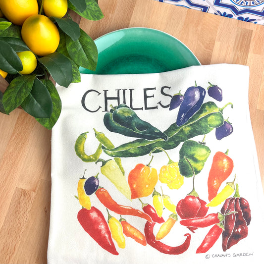 Chiles Flour Sack Tea Towels, Garden, Foodie, Southwest
