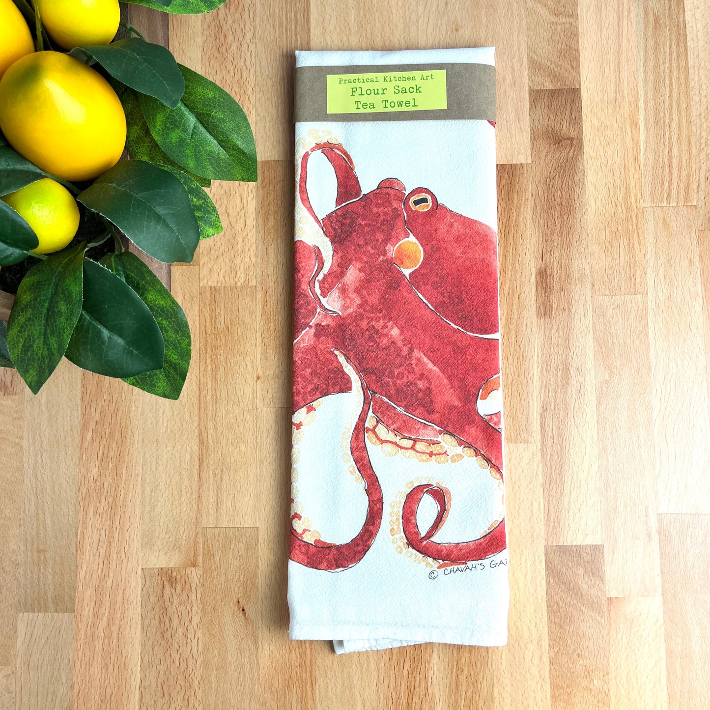 Octopus Flour Sack Tea Towels